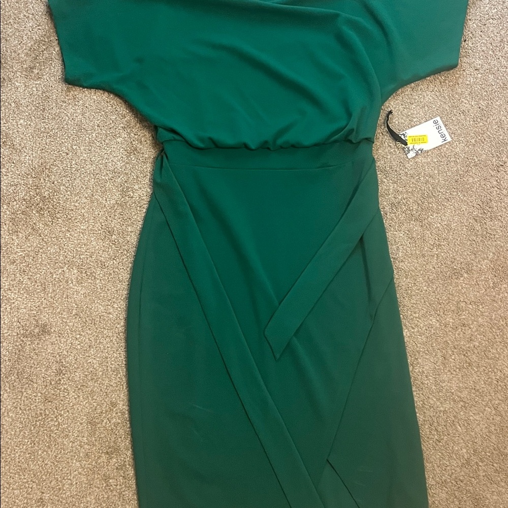 Kensie Emerald Asymmetrical Dress